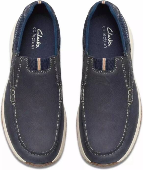 Clarks Blauwe Instap Veterschoen Blue Heren