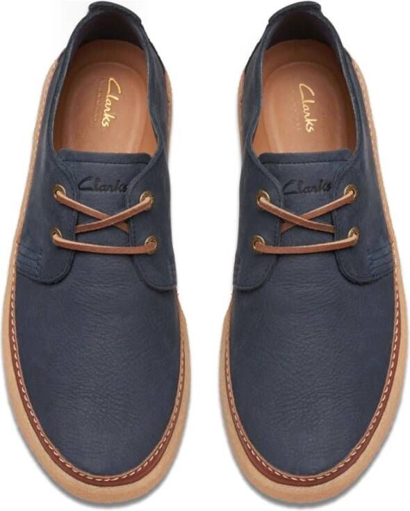 Clarks Blauwe Lage Vrijetijdssneakers Blue Heren