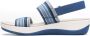 Clarks Blauwe Platte Sandalen voor Vrouwen Blue Dames - Thumbnail 4