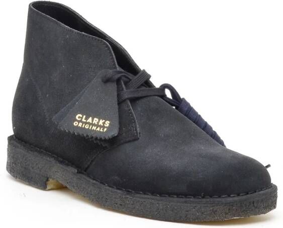 Clarks Blauwe Suède Veterschoenen Blue Heren