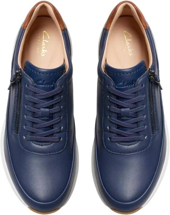 Clarks Blauwe Tivoli Zip Dames Sneakers