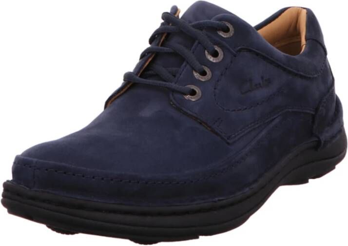 Clarks Blauwe Veterschoenen Blue Heren