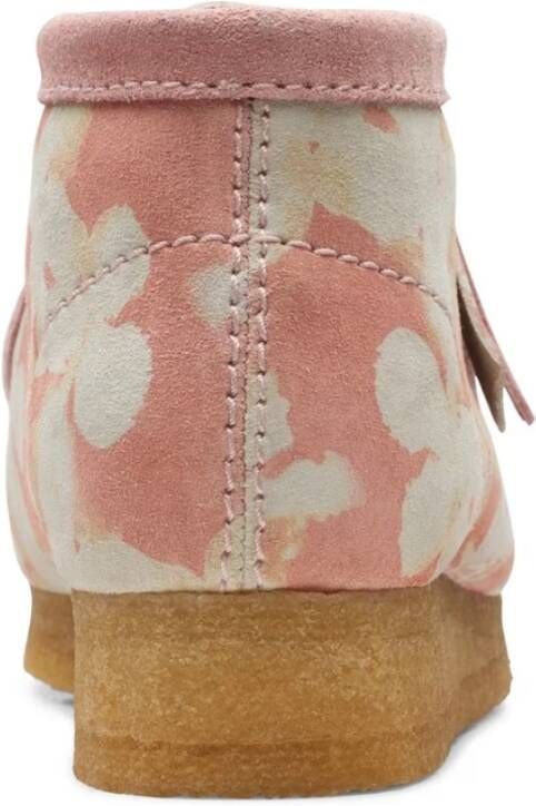 Clarks Roze Bloemen Wallabee Laarzen Bruin Dames