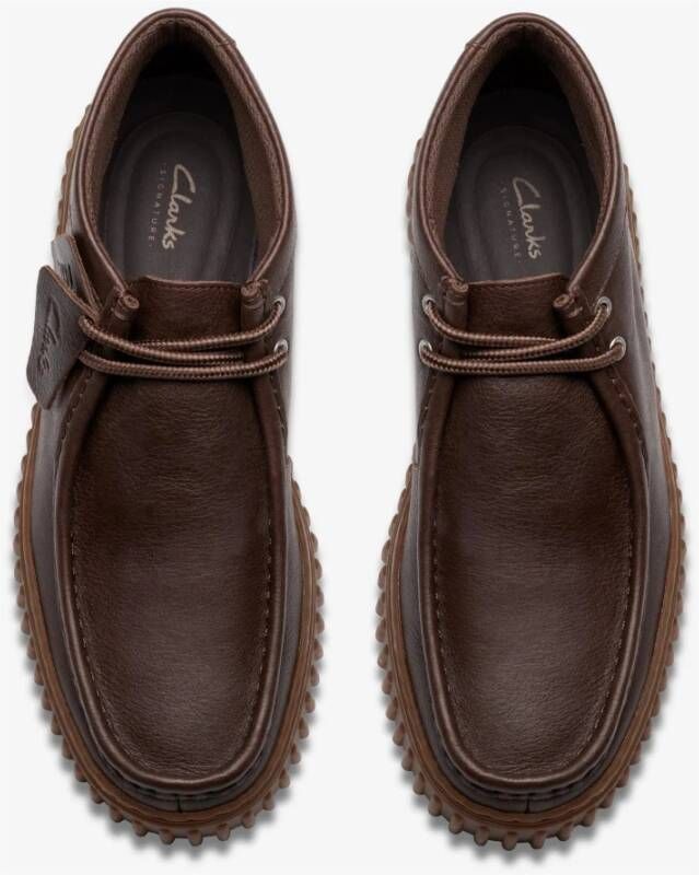 Clarks Bruin Leren Heren Enkellaars