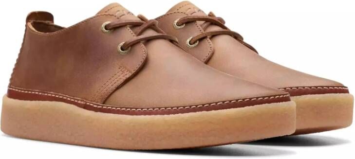 Clarks Bruine Heren Veterschoen Clarkwood Low Brown Heren