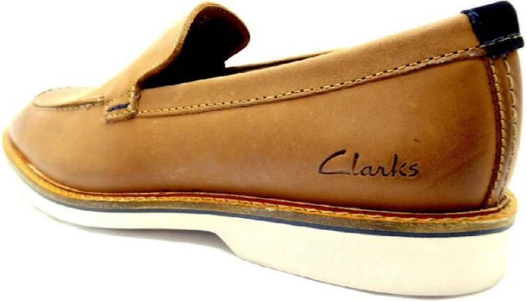 Clarks Bruine Leren Schoenen Brown Heren