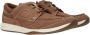 Clarks Bruine leren sneaker met loafer look Brown Heren - Thumbnail 5