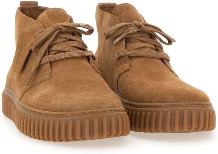 Clarks Bruine Suède Herenlaarzen Brown Heren