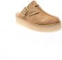Clarks Bruine Suède Sleehak Muiltjes Brown Dames - Thumbnail 3