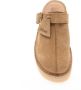 Clarks Bruine Suède Sleehak Muiltjes Brown Dames - Thumbnail 4