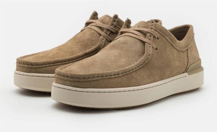 Clarks Bruine Suède Sneakers Casual Schoenen Brown Heren