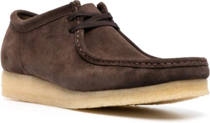 Clarks Bruine Suède Veterschoenen Brown Heren