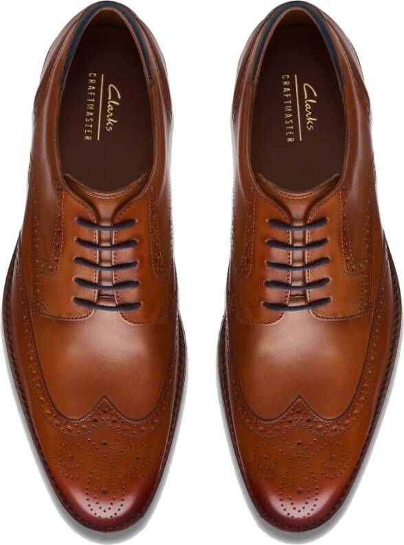 Clarks Bruine Veterschoen met Wingtip voor Mannen
