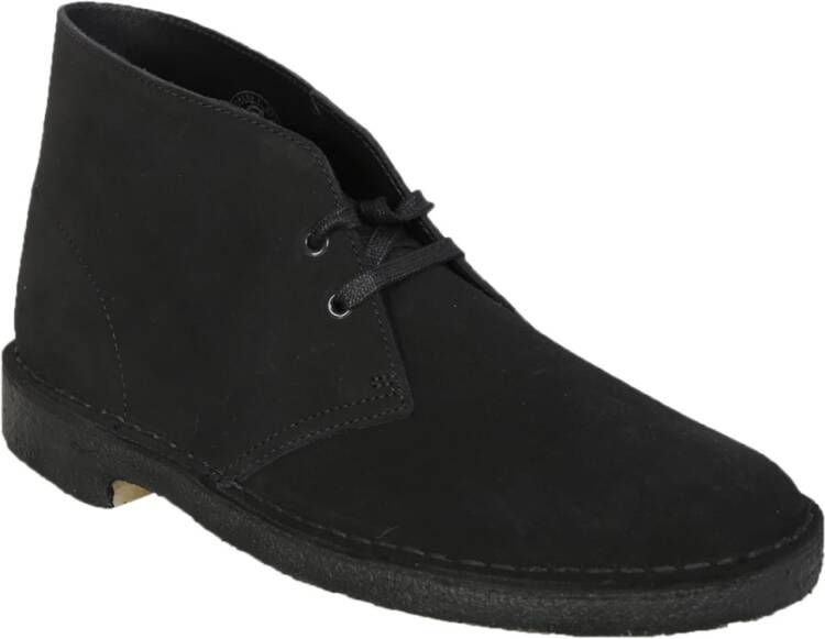 Clarks Desert Suède Enkellaarzen Zwart Heren