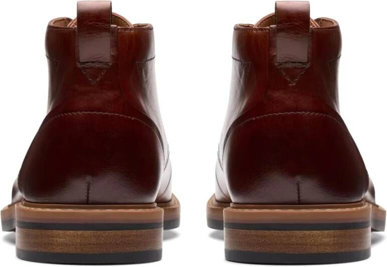 Clarks Comfortabele Heren Enkellaars Bruin Brown Heren