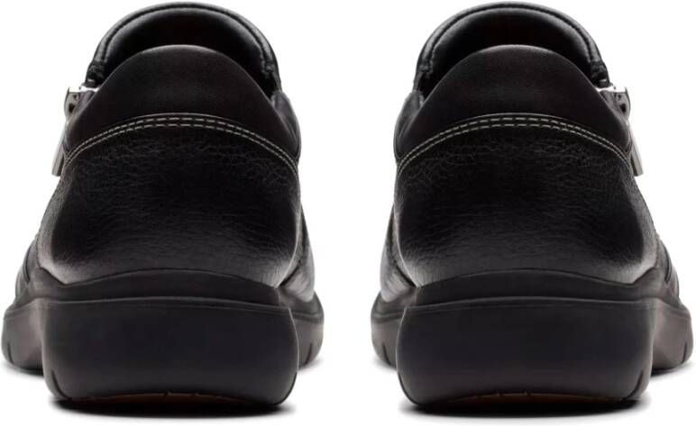 Clarks Comfortabele leren loafer in zwart Black Dames