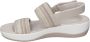 Clarks Stijlvolle Platte Sandalen Beige Dames - Thumbnail 3