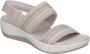 Clarks Stijlvolle Platte Sandalen Beige Dames - Thumbnail 5