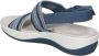 Clarks Stijlvolle Platte Sandalen voor Vrouwen Blue Dames - Thumbnail 4