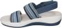 Clarks Stijlvolle Platte Sandalen voor Vrouwen Blue Dames - Thumbnail 5