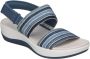 Clarks Stijlvolle Platte Sandalen voor Vrouwen Blue Dames - Thumbnail 7