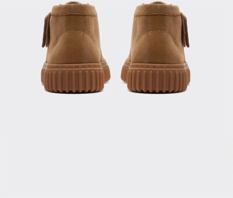 Clarks Donker Zand Suède Casual Sneakers Brown Heren