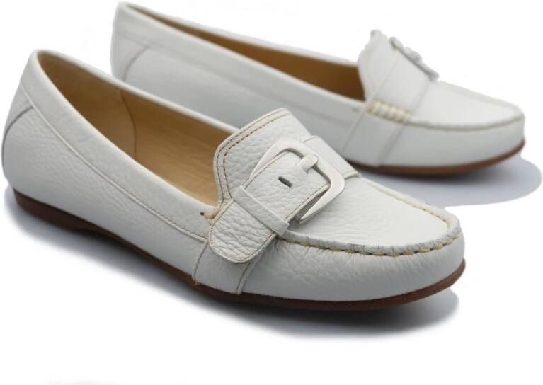 Clarks Eloise Kate Leren Mocassin Pumps White Dames