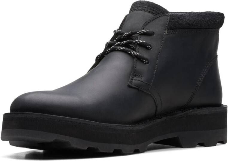 Clarks DB WP Leren Booties Zwart Heren