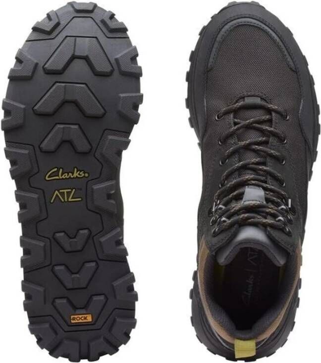 Clarks Zwarte Suède Winter Enkellaarzen Zwart Heren