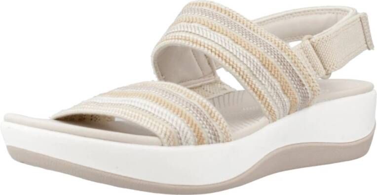 Clarks Flat Sandals Beige Dames