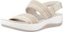 Clarks Stijlvolle Platte Sandalen Beige Dames - Thumbnail 7