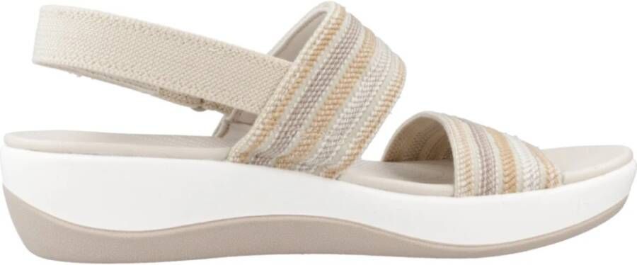 Clarks Flat Sandals Beige Dames