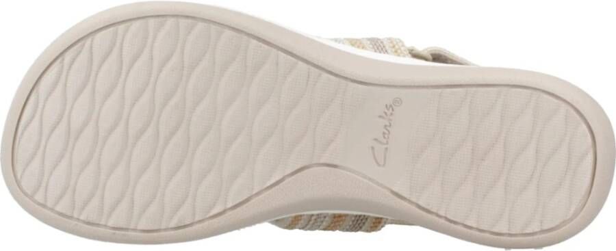 Clarks Stijlvolle Platte Sandalen Beige Dames