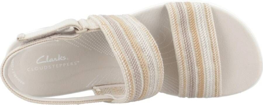 Clarks Stijlvolle Platte Sandalen Beige Dames