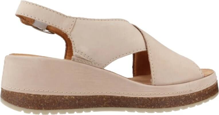 Clarks Flat Sandals Beige Dames