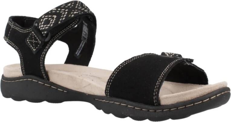 Clarks Flat Sandals Black Dames