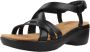 Clarks Flat Sandals Black Dames - Thumbnail 2