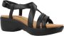 Clarks Stijlvolle Platte Sandalen voor Vrouwen Black Dames - Thumbnail 7