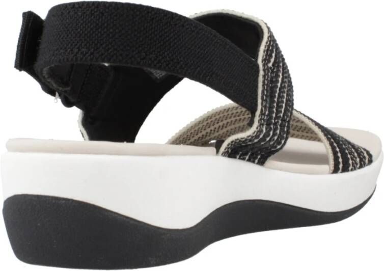 Clarks Stijlvolle Platte Sandalen Black Dames