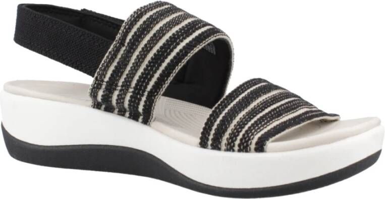 Clarks Stijlvolle Platte Sandalen Black Dames