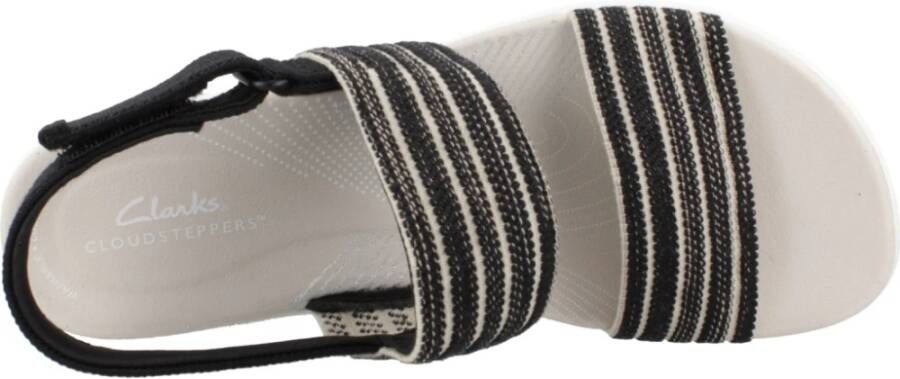 Clarks Stijlvolle Platte Sandalen Black Dames