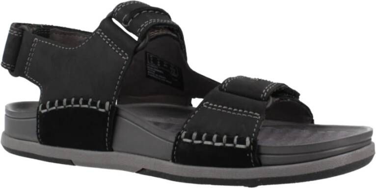 Clarks Nature 5 Trail Platte Sandalen Black Heren