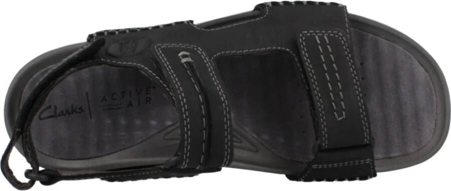 Clarks Nature 5 Trail Platte Sandalen Black Heren