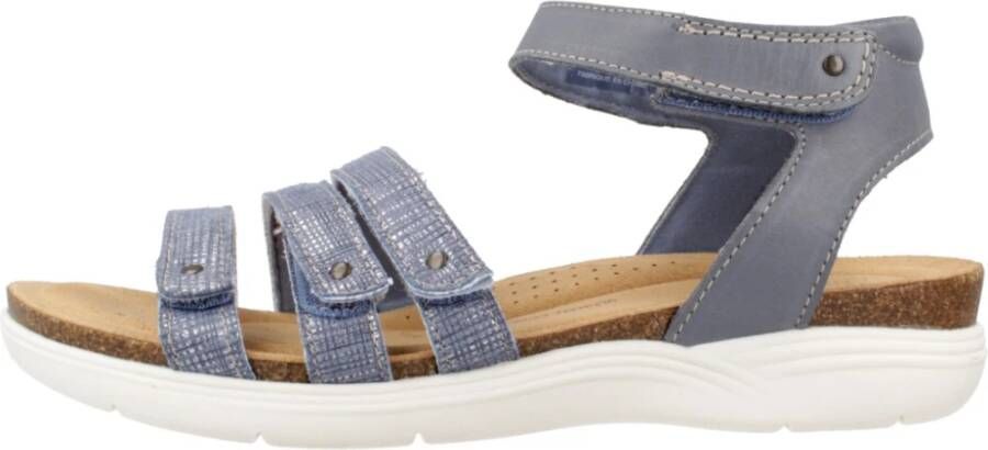 Clarks Flat Sandals Blue Dames