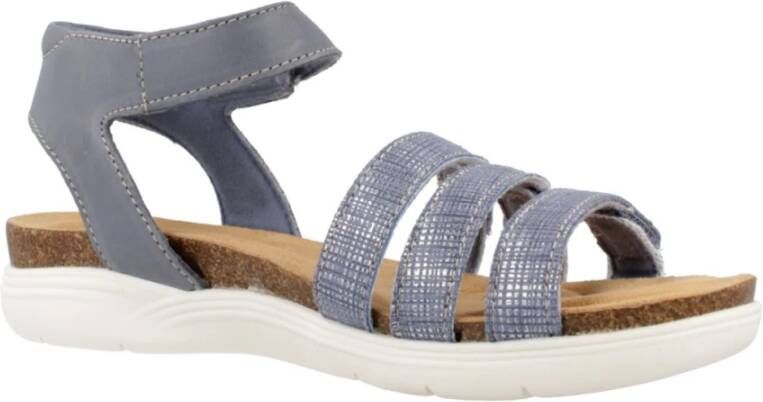 Clarks Flat Sandals Blue Dames