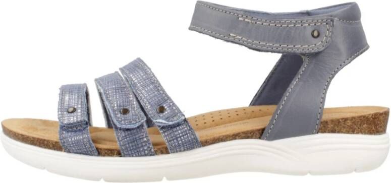 Clarks Flat Sandals Blue Dames