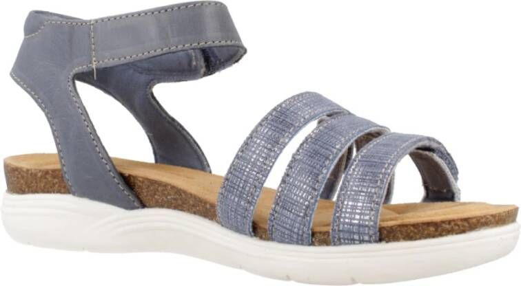 Clarks Flat Sandals Blue Dames