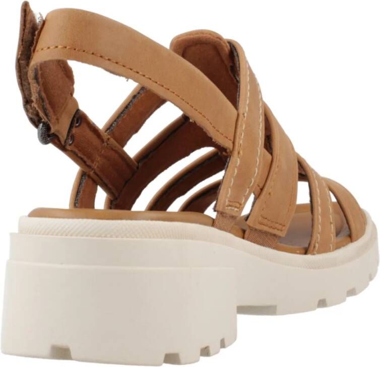 Clarks Flat Sandals Brown Dames