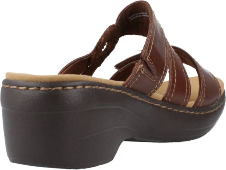 Clarks Koraal platte sandalen Brown Dames