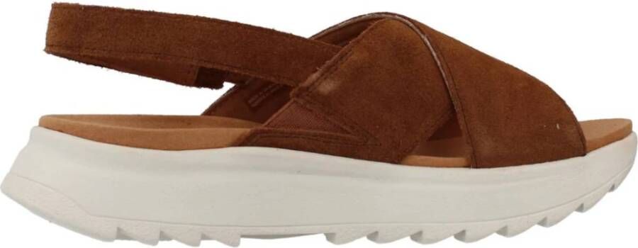 Clarks Flat Sandals Brown Dames